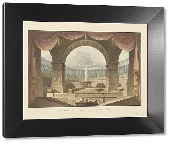 Set design for the Opera Armide by Christoph Willibald Gluck, 1824