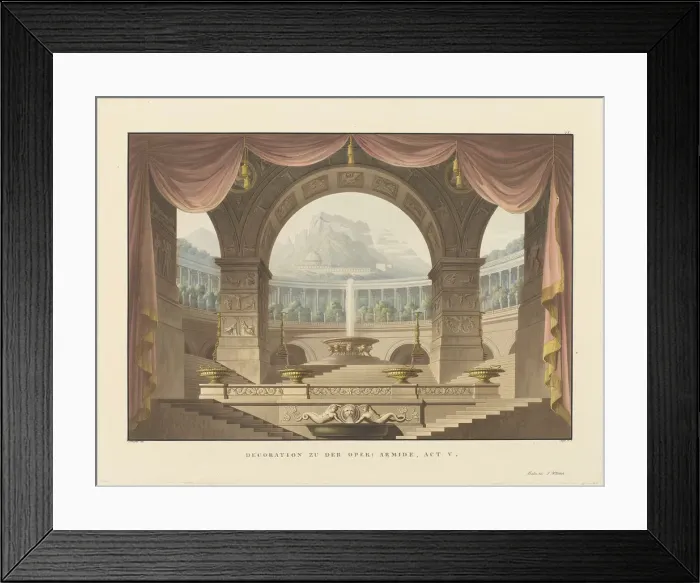 Framed Print : Set design for the Opera Armide by Christoph Willibald Gluck, 1824 Framed Print : Set design for the Opera Armide by Christoph Willibald Gluck, 1824