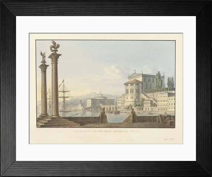 Framed Print : Set design for the Opera Otello by Gioachino Rossini, 1824 Framed Print : Set design for the Opera Otello by Gioachino Rossini, 1824