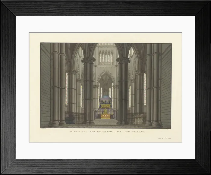 Framed Print : Stage design for the tragedy The Bride of Messina by Friedrich Schiller, 1824 Framed Print : Stage design for the tragedy The Bride of Messina by Friedrich Schiller, 1824