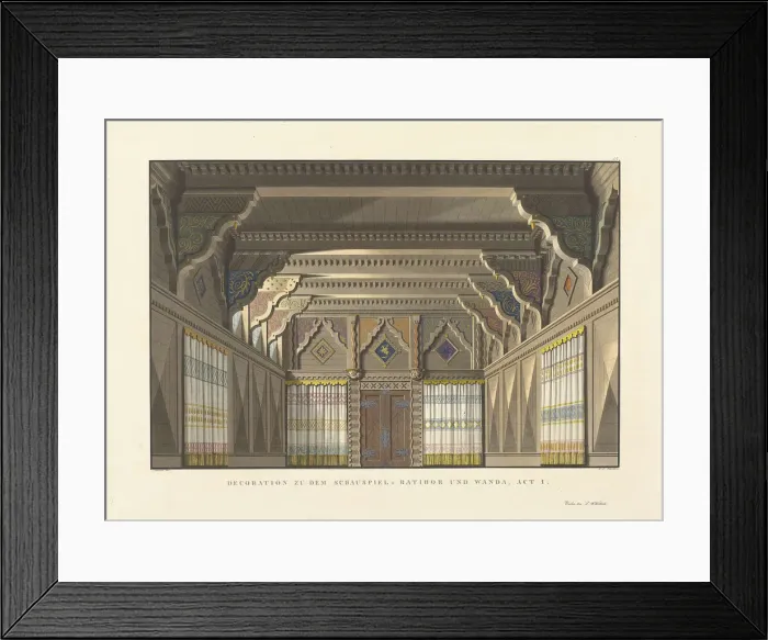 Framed Print : Stage design for the play Ratibor and Wanda by Konrad Levezow, 1824 Framed Print : Stage design for the play Ratibor and Wanda by Konrad Levezow, 1824