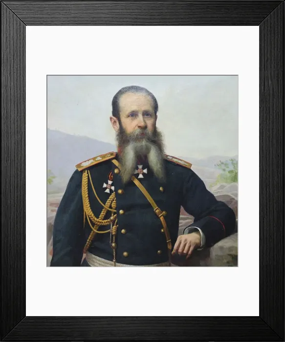 Framed Print : Portrait of General Count Iosif Vladimirovich Romeyko-Gurko (1828-1901) Framed Print : Portrait of General Count Iosif Vladimirovich Romeyko-Gurko (1828-1901)
