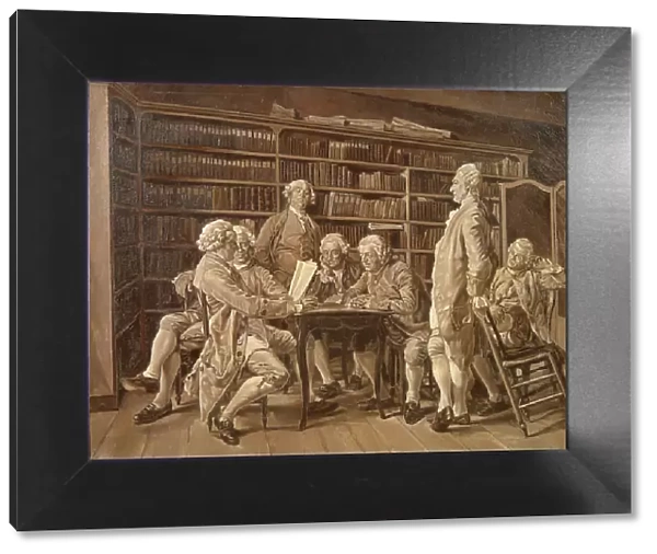 The Meeting of Encyclopedistes at Diderots Home, 1859