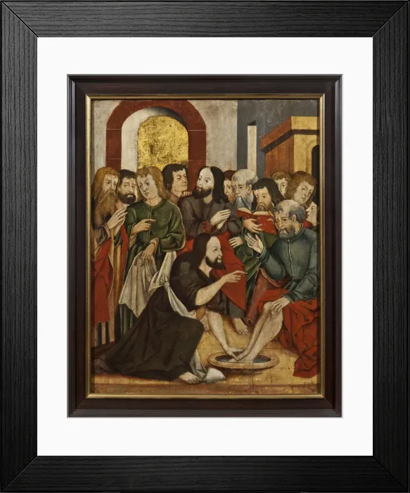 Framed Print : Christ Washing Peters Feet, 16th century Framed Print : Christ Washing Peters Feet, 16th century