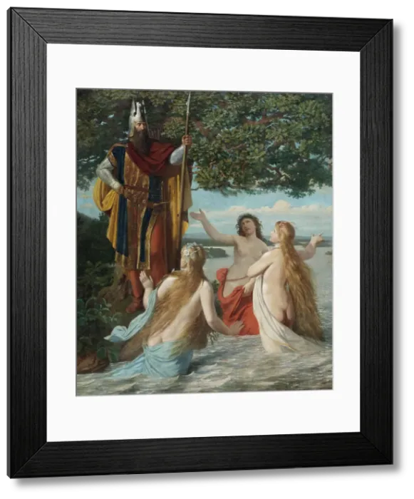 Framed Print : Hagen and the Rhinemaidens, c. 1916 Framed Print : Hagen and the Rhinemaidens, c. 1916