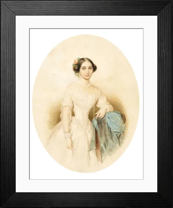 Framed Print : Portrait of a woman, 1847 Framed Print : Portrait of a woman, 1847