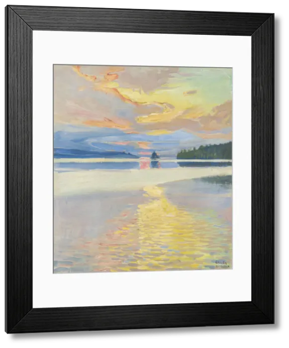 Framed Print : Sunset over Lake Ruovesi Framed Print : Sunset over Lake Ruovesi