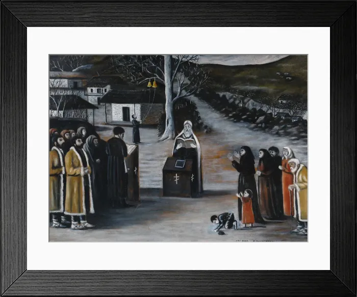 Framed Print : Divine Service in the Village Framed Print : Divine Service in the Village