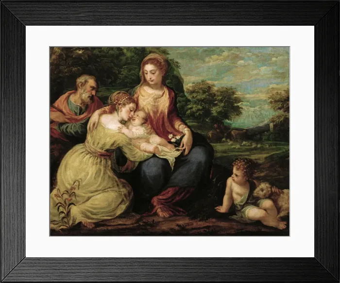 Framed Print : The Holy Family with Saints Catherine and John the Baptist Framed Print : The Holy Family with Saints Catherine and John the Baptist