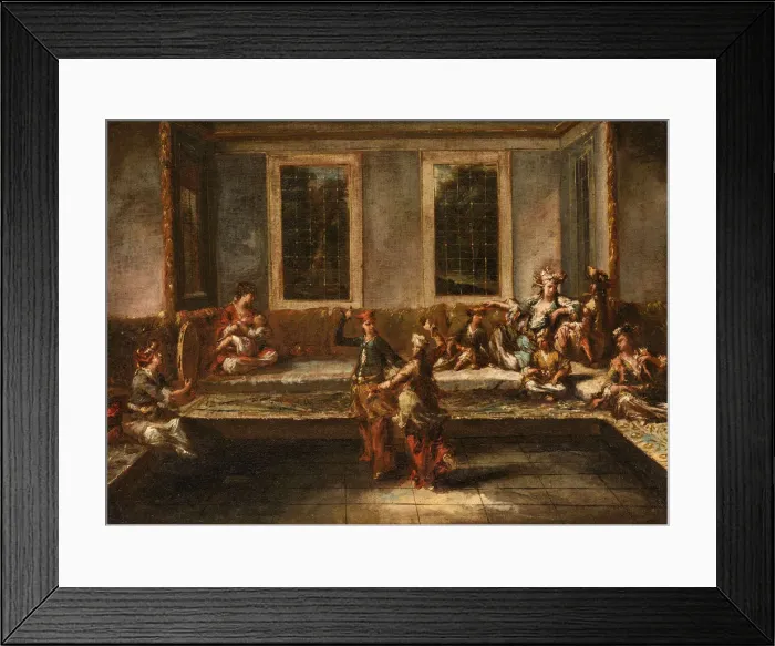 Framed Print : Couple dancing in the harem Framed Print : Couple dancing in the harem
