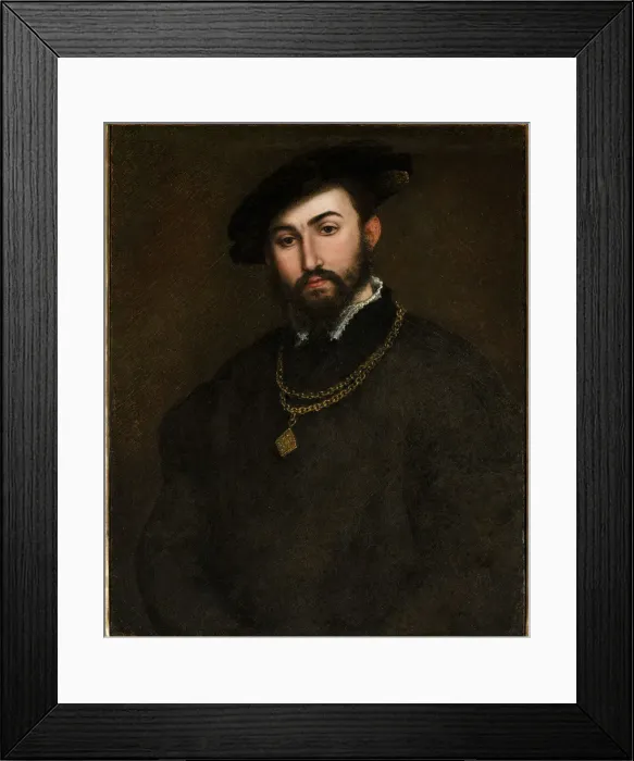 Framed Print : Portrait of Girolamo degli Azzoni Avogaro (1467-1519) Framed Print : Portrait of Girolamo degli Azzoni Avogaro (1467-1519)