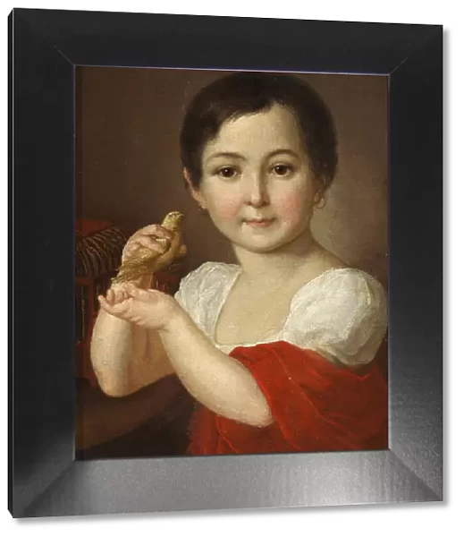 Portrait of Countess Lidia Alexeevna Gorchakova (1807-1826) with Canary