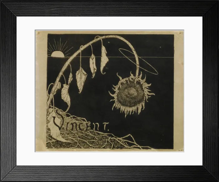 Framed Print : Cover design for the Exhibition of Vincent van Gogh in Amsterdam Framed Print : Cover design for the Exhibition of Vincent van Gogh in Amsterdam