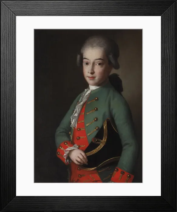 Framed Print : Portrait of a boy wearing a green kaftan Framed Print : Portrait of a boy wearing a green kaftan