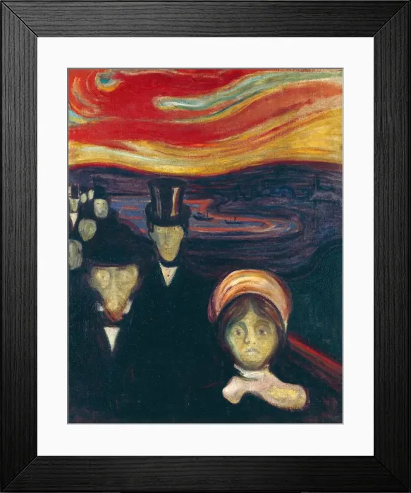 Framed Print : Anxiety. Found in the Collection of Munch Museum, Oslo Framed Print : Anxiety. Found in the Collection of Munch Museum, Oslo