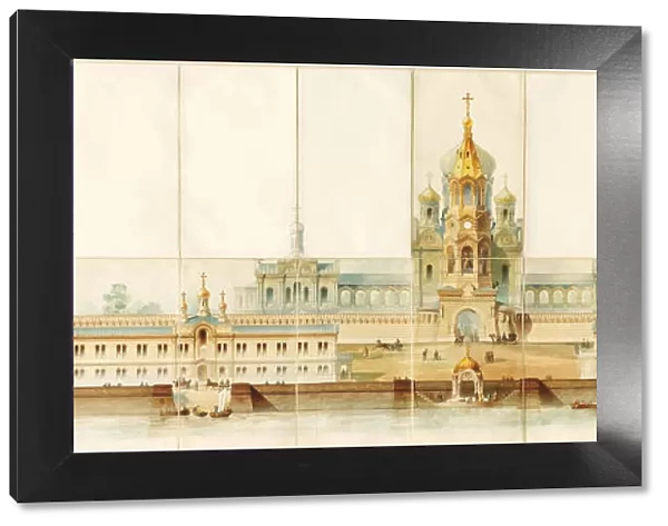Architectural study for a Russian monastery