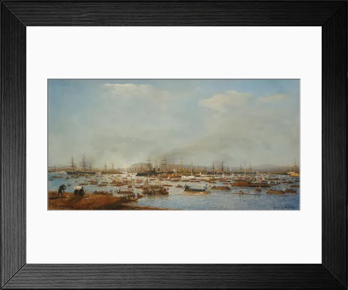 Framed Print : The Arrival Of The Russian Fleet Into Toulon Harbour, 1893 Framed Print : The Arrival Of The Russian Fleet Into Toulon Harbour, 1893