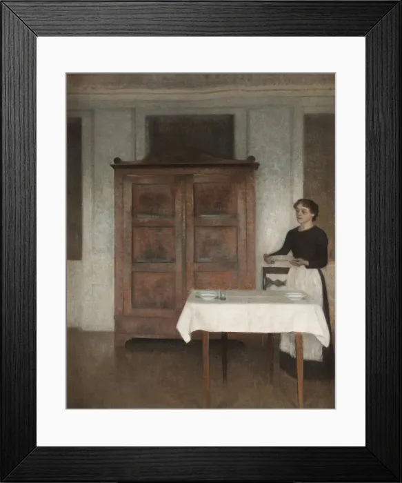 Framed Print : The maid laying the table, 1895 Framed Print : The maid laying the table, 1895