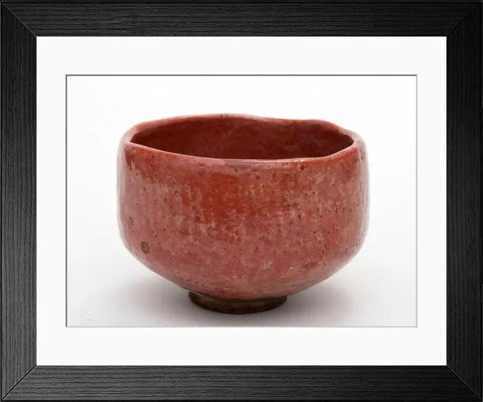 Framed Print : Red Raku Teabowl, 17th century Framed Print : Red Raku Teabowl, 17th century