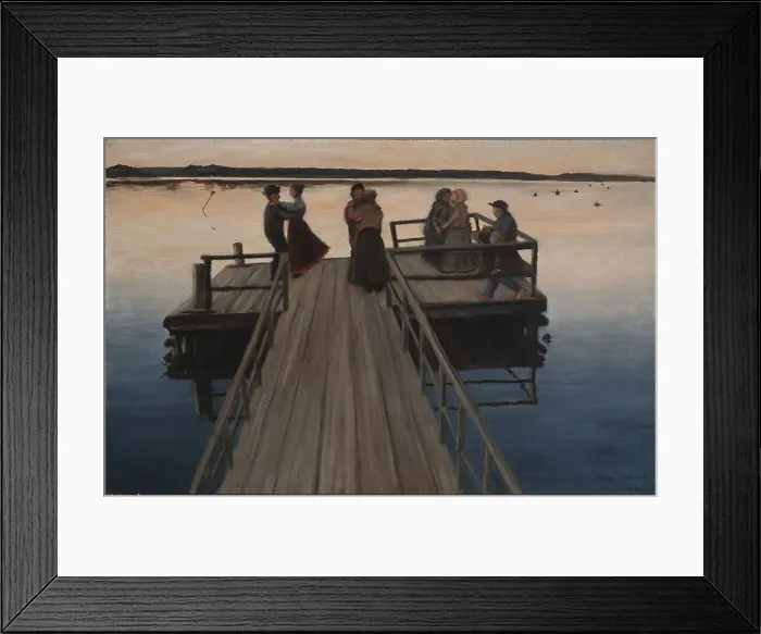 Framed Print : Dance on the landing stage, Symbolism Framed Print : Dance on the landing stage, Symbolism