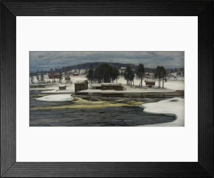 Framed Print : Winter day at the river Kymijoki, 1919 Framed Print : Winter day at the river Kymijoki, 1919