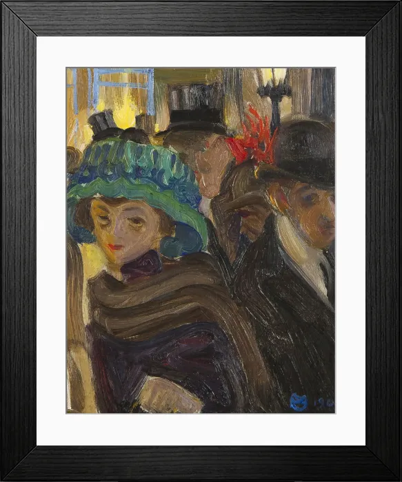 Framed Print : Street scene in Paris, 1909 Framed Print : Street scene in Paris, 1909