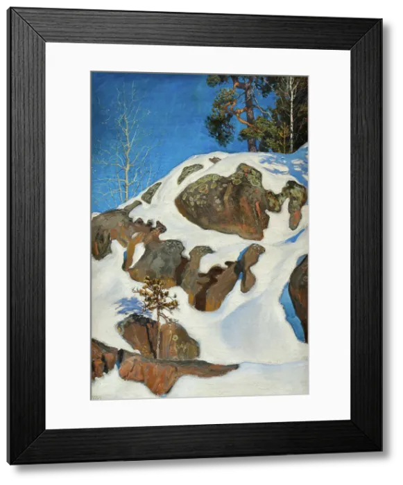 Framed Print : Snow on the cliffs, 1901 Framed Print : Snow on the cliffs, 1901
