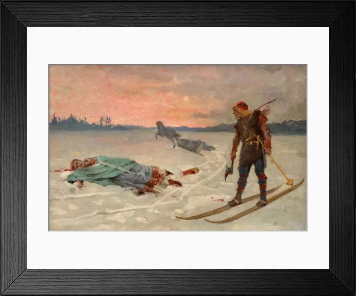 Framed Print : The Assassination of Bishop Henrik by Lalli Framed Print : The Assassination of Bishop Henrik by Lalli