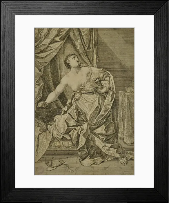 Framed Print : Lucretia, um 1700 Framed Print : Lucretia, um 1700