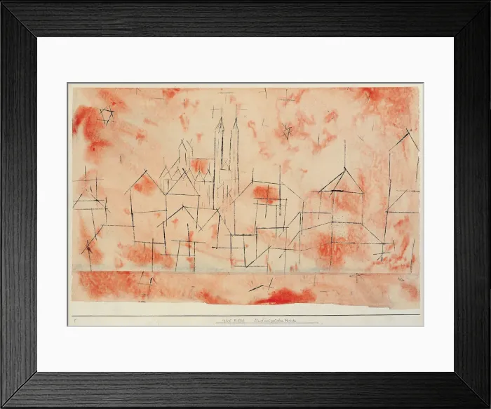Framed Print : City with gothic cathedral (Stadt mit gotischem Muenster), 1925 Framed Print : City with gothic cathedral (Stadt mit gotischem Muenster), 1925