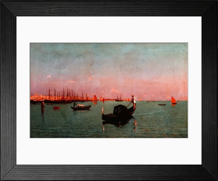Framed Print : Gondola in the Lagoon, 1881 Framed Print : Gondola in the Lagoon, 1881
