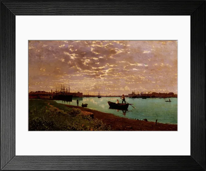 Framed Print : Canale della Giudecca, 1881 Framed Print : Canale della Giudecca, 1881