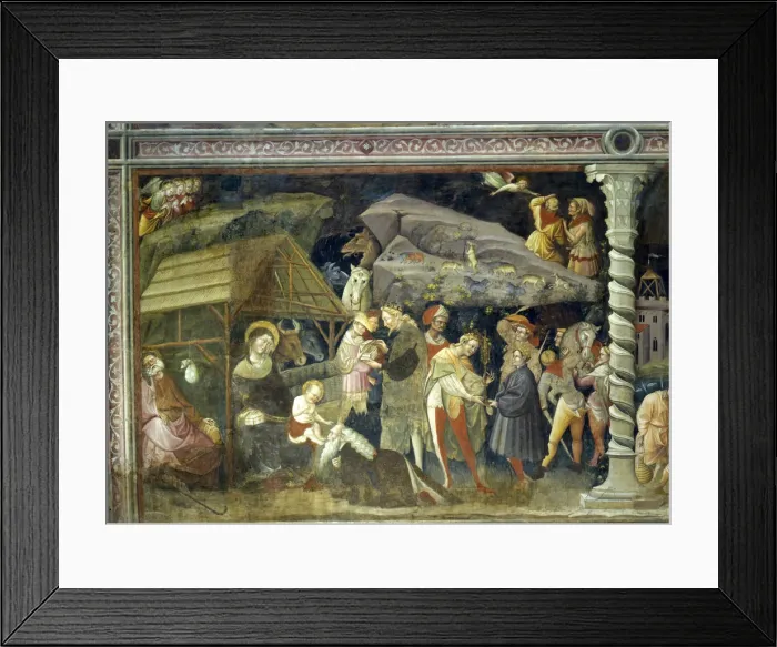 Framed Print : The Adoration of the Magi (Fresco from the Basilica di San Petronio) Framed Print : The Adoration of the Magi (Fresco from the Basilica di San Petronio)