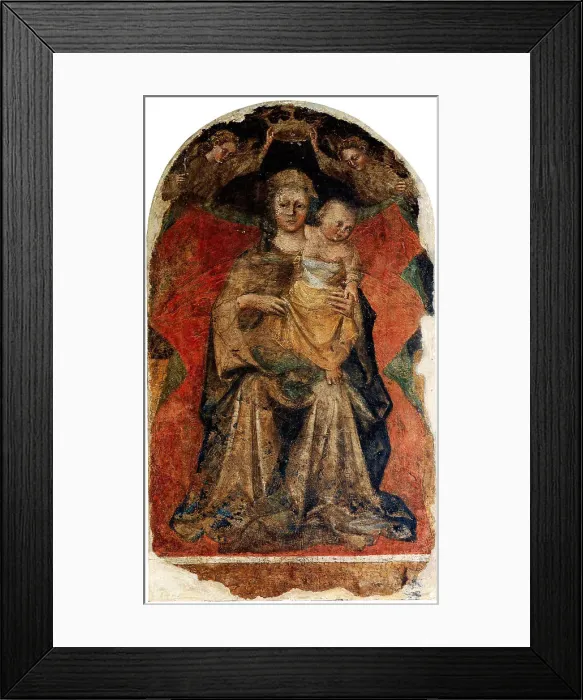 Framed Print : The Virgin and Child with two Angels Framed Print : The Virgin and Child with two Angels