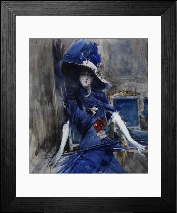 Framed Print : The Divine in Blue, c. 1905 Framed Print : The Divine in Blue, c. 1905