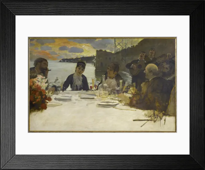 Framed Print : Dinner at Posillipo, after 1878 Framed Print : Dinner at Posillipo, after 1878