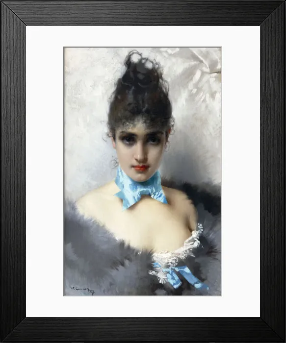 Framed Print : Portrait of an elegant Lady, 1887 Framed Print : Portrait of an elegant Lady, 1887