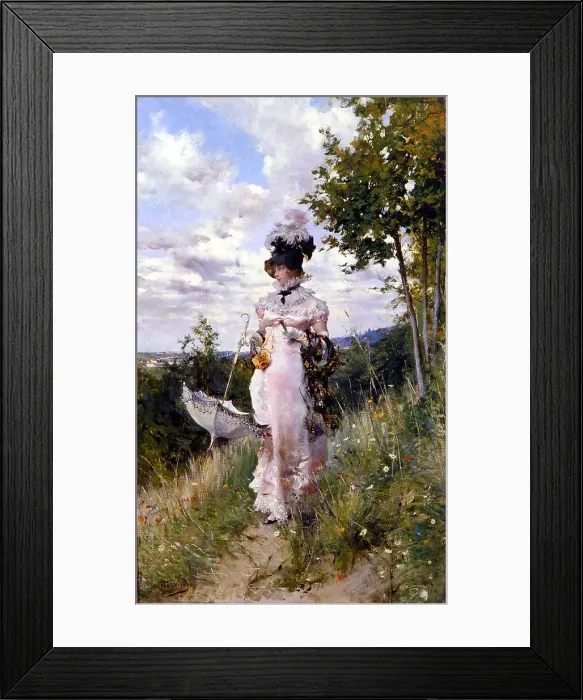 Framed Print : The summer stroll, 1873 Framed Print : The summer stroll, 1873