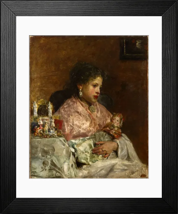 Framed Print : Le due bambole (The two dolls), 1876 Framed Print : Le due bambole (The two dolls), 1876