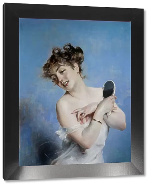 La Toilette (Young Woman in Deshabille with a Mirror), c. 1880
