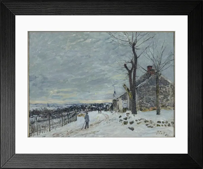 Framed Print : Snow at Veneux-Nadon, c. 1880 Framed Print : Snow at Veneux-Nadon, c. 1880