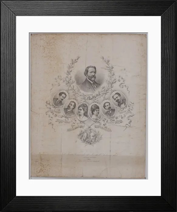 Framed Print : Giuseppe Verdi and Teatro di Trieste, 1873 Framed Print : Giuseppe Verdi and Teatro di Trieste, 1873