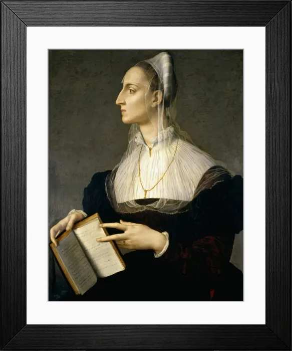 Framed Print : Portrait of the poet Laura Battiferri (1523-1589), ca 1555 Framed Print : Portrait of the poet Laura Battiferri (1523-1589), ca 1555