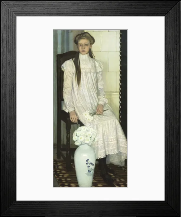 Framed Print : Girl with white asters, 1903 Framed Print : Girl with white asters, 1903