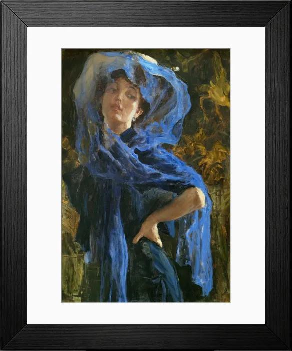 Framed Print : The blue veil, 1907 Framed Print : The blue veil, 1907