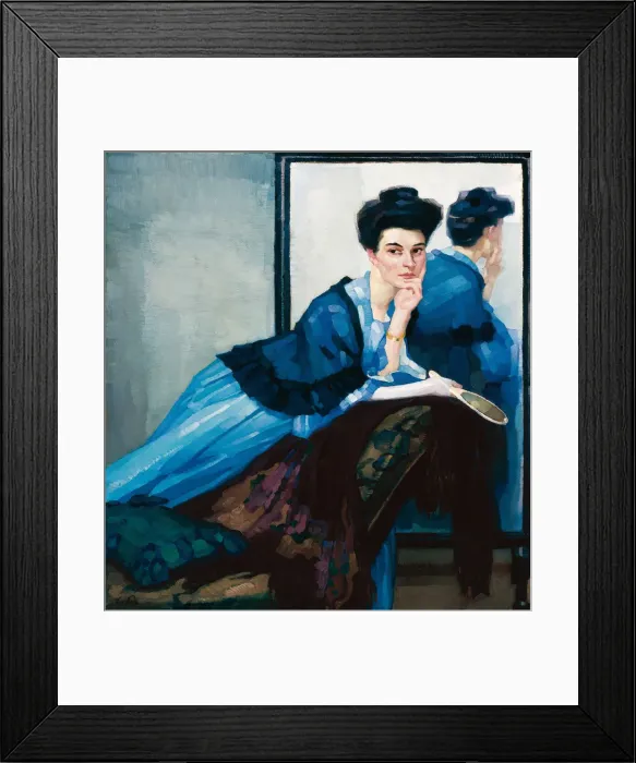Framed Print : Lady in Blue, 1908 Framed Print : Lady in Blue, 1908