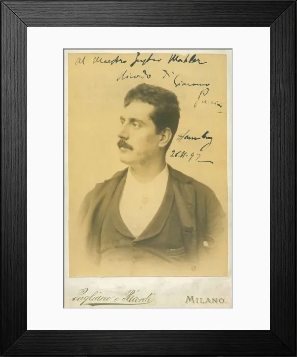 Framed Print : Portrait of the Composer Giacomo Puccini (1858-1924), c. 1890 Framed Print : Portrait of the Composer Giacomo Puccini (1858-1924), c. 1890
