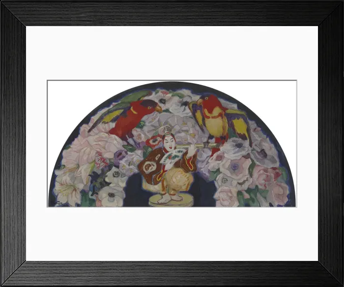 Framed Print : Supraporte with a Parrots, 1912 Framed Print : Supraporte with a Parrots, 1912
