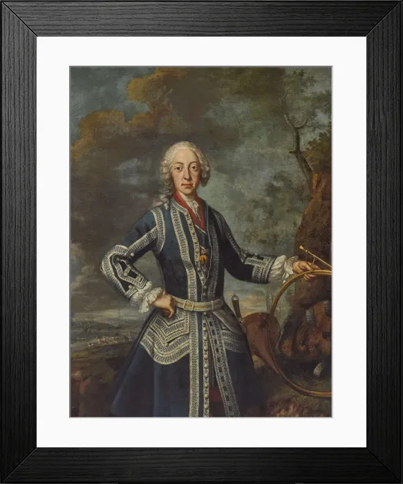 Framed Print : Maximilian III Joseph (1727-1777), Elector of Bavaria, in hunting dress Framed Print : Maximilian III Joseph (1727-1777), Elector of Bavaria, in hunting dress