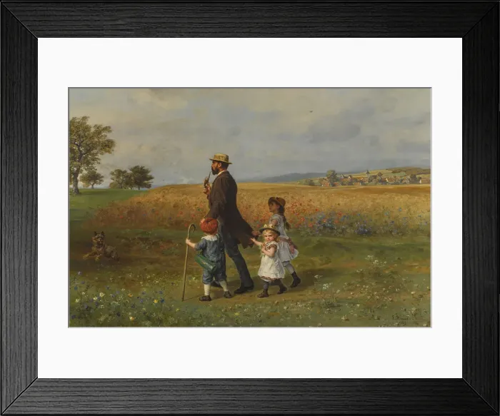 Framed Print : Sunday Promenade, 1889 Framed Print : Sunday Promenade, 1889